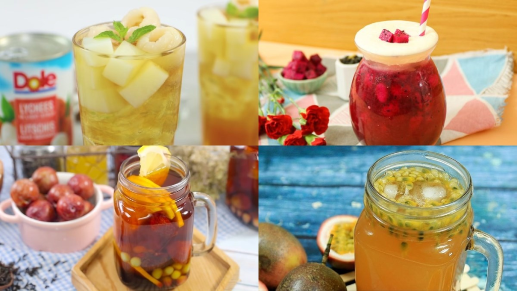 Nguyên liệu chính trong trà hoa quả